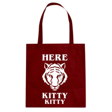 Here Kitty Kitty Cotton Canvas Tote Bag