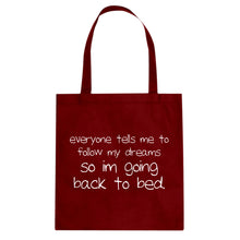 Tote Back to Bed Canvas Tote Bag