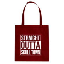 Straight Outta Skull Town Cotton Canvas Tote Bag
