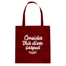 Tote Consider this Diem Carped Canvas Tote Bag