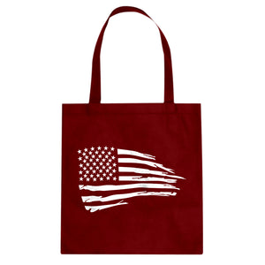 American Flag Cotton Canvas Tote Bag