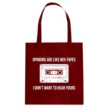 Opinions are like Mixtapes Cotton Canvas Tote Bag