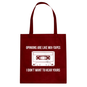 Opinions are like Mixtapes Cotton Canvas Tote Bag