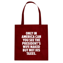 Only in America Cotton Canvas Tote Bag