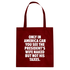 Only in America Cotton Canvas Tote Bag