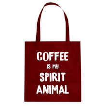 Coffee is my Spirit Animal Cotton Canvas Tote Bag