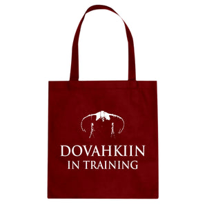 Dovahkiin in Training Cotton Canvas Tote Bag