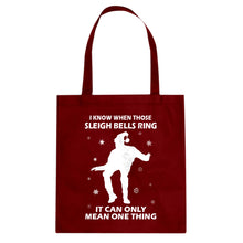 Tote When Those Sleigh Bells Ring Canvas Tote Bag