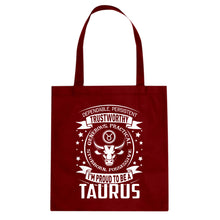 Tote Taurus Astrology Zodiac Sign Canvas Tote Bag