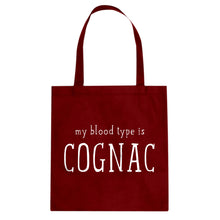 My Blood Type is Cognac Cotton Canvas Tote Bag