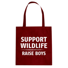 Support Wildlife Raise Boys Cotton Canvas Tote Bag