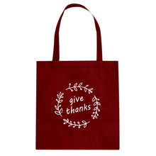 Give Thanks Cotton Canvas Tote Bag
