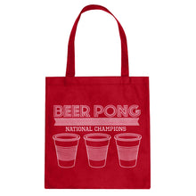 Tote Beer Pong National Champions Canvas Tote Bag