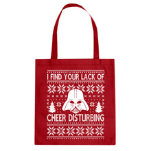 Tote I Find Your Lack of Cheer Disturbing Canvas Tote Bag