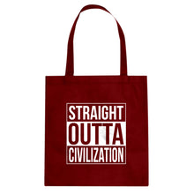 Straight Outta Civilization Cotton Canvas Tote Bag