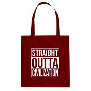 Straight Outta Civilization Cotton Canvas Tote Bag