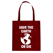 Save the Earth or Die Cotton Canvas Tote Bag