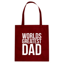 Tote Worlds Greatest Dad Canvas Tote Bag