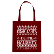 Tote Dear Santa Define Naughty Canvas Tote Bag
