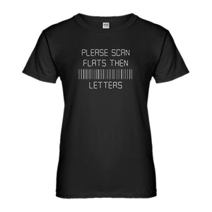 Womens Please Scan Flats Then Letters Ladies' T-shirt