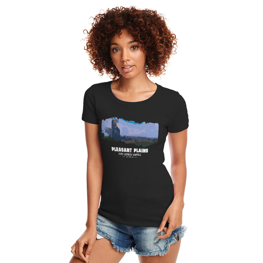 Womens Pleasant Plains Fine Lumber Sawmill Ladies' T-shirt