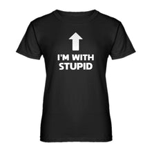Womens I'm with Stupid Up Ladies' T-shirt