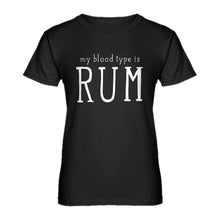 Womens My Blood Type is Rum Ladies' T-shirt
