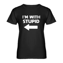 Womens I'm With Stupid Left Ladies' T-shirt