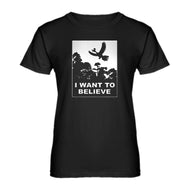 Womens I Want to Believe Kanto Sighting Ladies' T-shirt