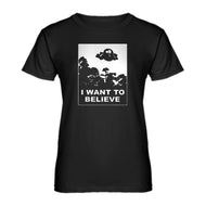 Womens I Want to Believe, Morty Ladies' T-shirt