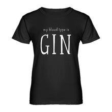 Womens My Blood Type is Gin Ladies' T-shirt