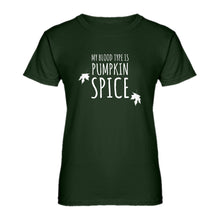 Womens My Blood Type is Pumpkin Spice Ladies' T-shirt