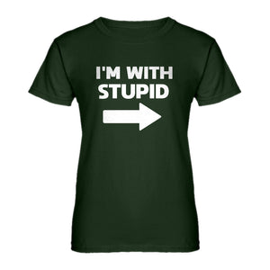 Womens I'm With Stupid Right Ladies' T-shirt