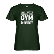 Womens Never Break Up With Gym Ladies' T-shirt