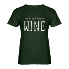 Womens My Blood Type is Wine Ladies' T-shirt