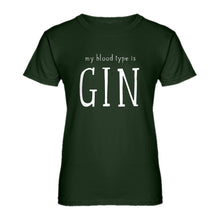 Womens My Blood Type is Gin Ladies' T-shirt