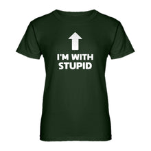 Womens I'm with Stupid Up Ladies' T-shirt