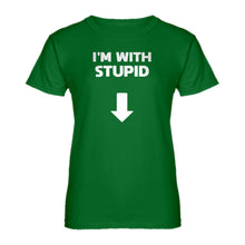 Womens I'm with Stupid Down Ladies' T-shirt