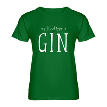 Womens My Blood Type is Gin Ladies' T-shirt
