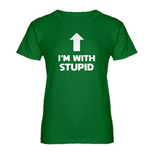 Womens I'm with Stupid Up Ladies' T-shirt