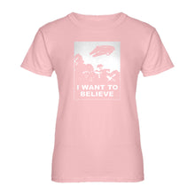 Womens I Want to Believe Star Ship Ladies' T-shirt