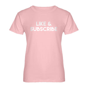 Womens Like and Subscribe Ladies' T-shirt