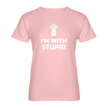 Womens I'm with Stupid Up Ladies' T-shirt