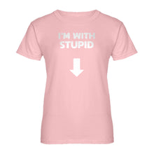 Womens I'm with Stupid Down Ladies' T-shirt