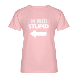 Womens I'm With Stupid Left Ladies' T-shirt
