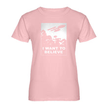 Womens I Want to Believe Space Ship Ladies' T-shirt