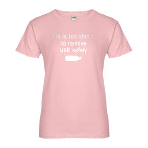 Womens Remove USB Safely Ladies' T-shirt