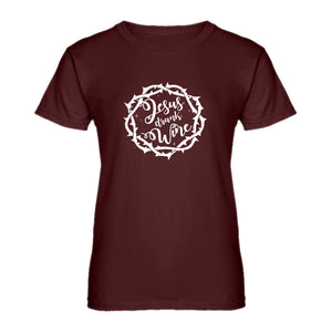 Womens Jesus Drank Wine Ladies' T-shirt