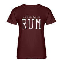 Womens My Blood Type is Rum Ladies' T-shirt