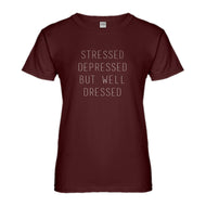 Womens Stressed Depressed Ladies' T-shirt